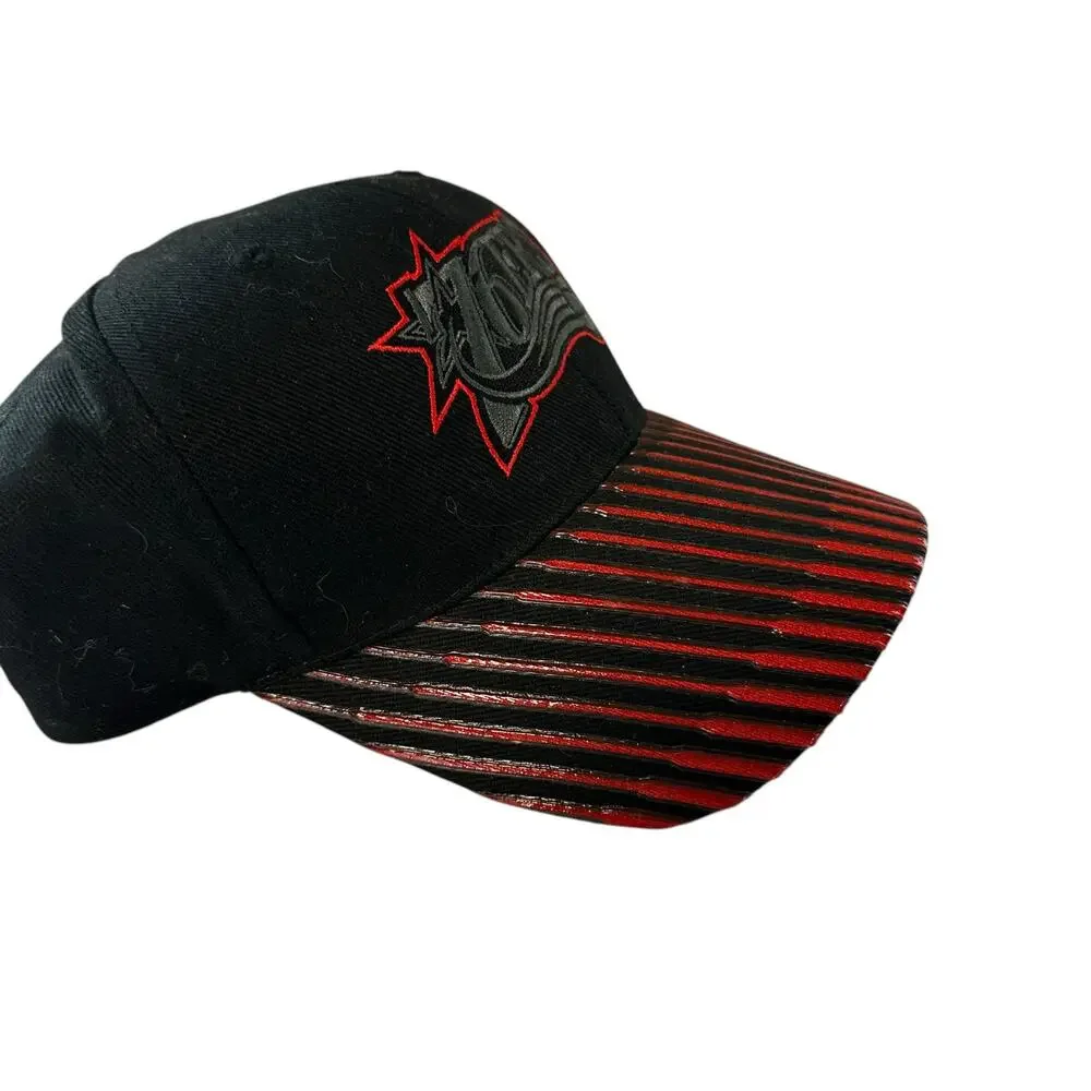 Vintage Philadelphia 76ers Black Red Baseball Cap Adjustable OS Basketball